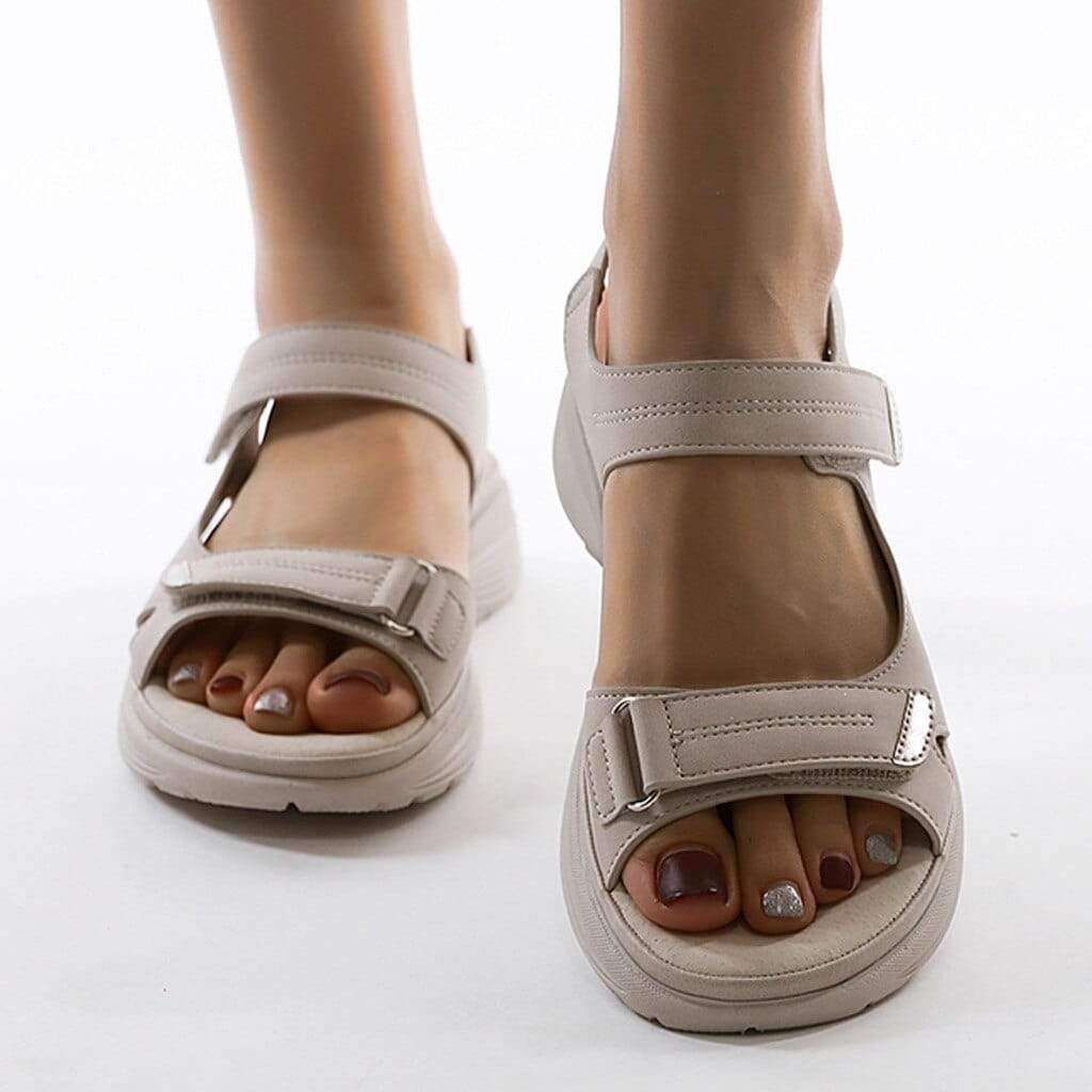 Women's Summer Platform Sandals with Open-toe and Hook-and-Loop Style