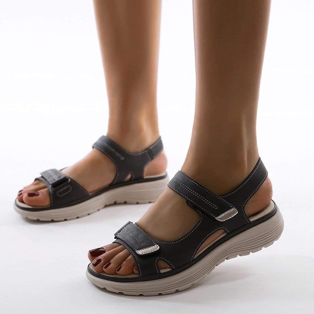 Women's Summer Platform Sandals with Open-toe and Hook-and-Loop Style