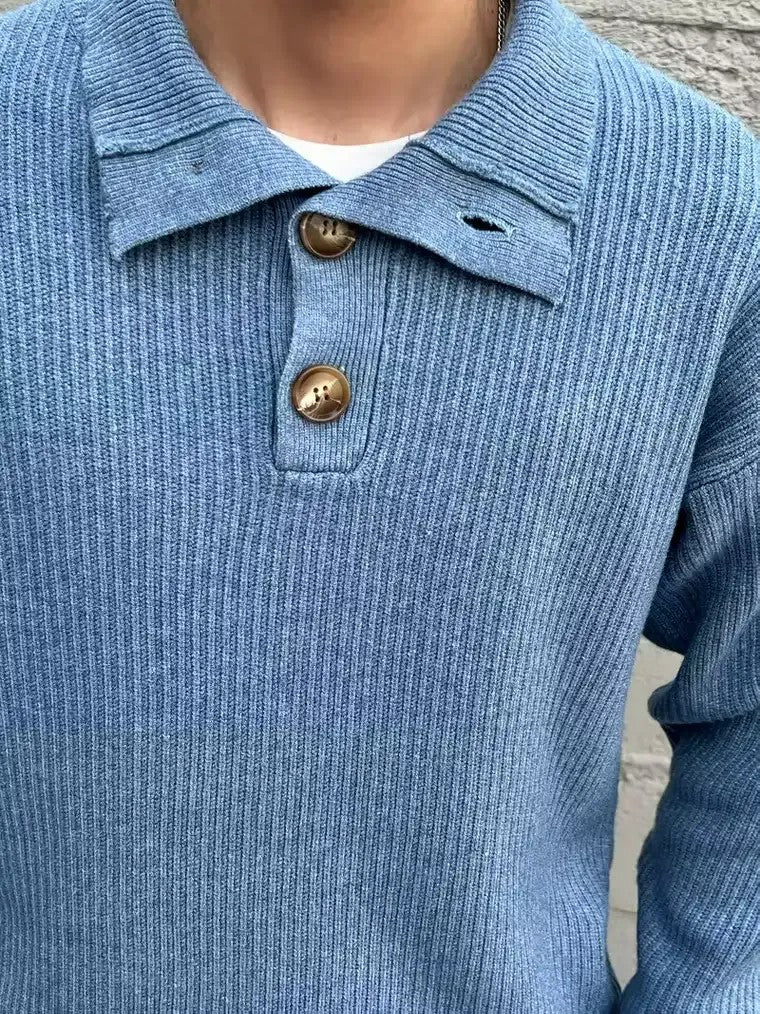 Men's Collared Knit Sweater