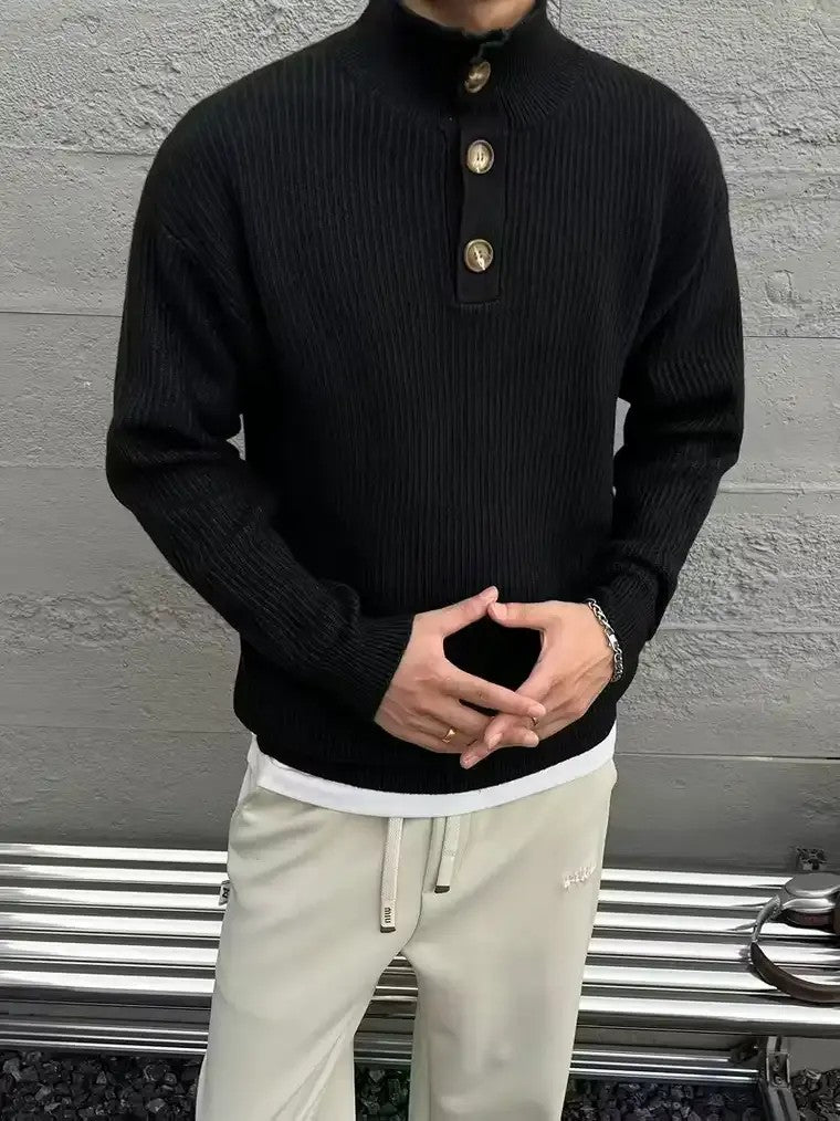 Men's Collared Knit Sweater