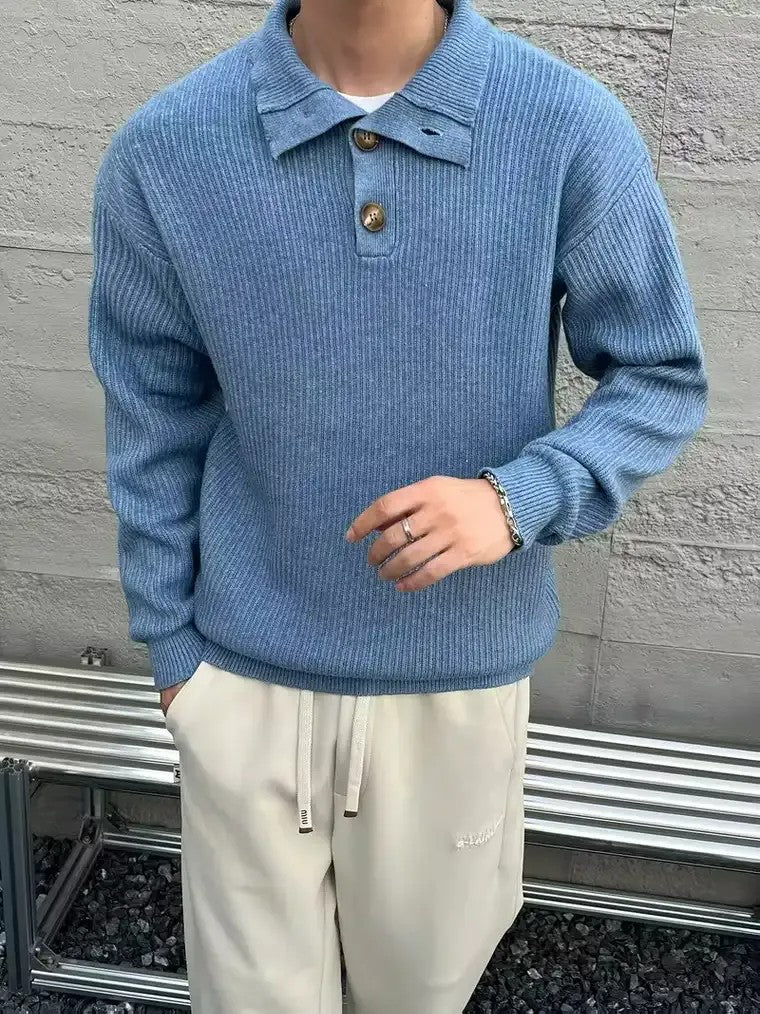 Men's Collared Knit Sweater