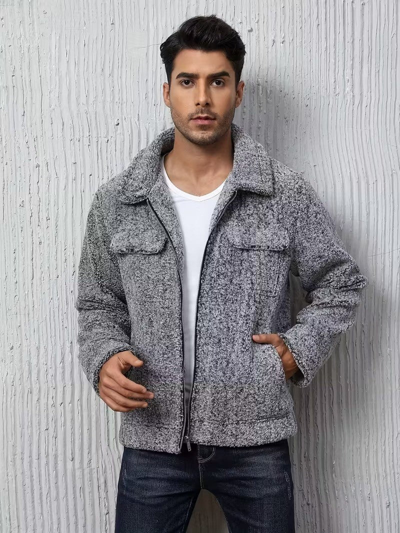 Men's Full-Zip Jacket with Multiple Pockets