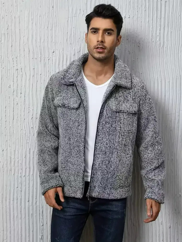 Men's Full-Zip Jacket with Multiple Pockets