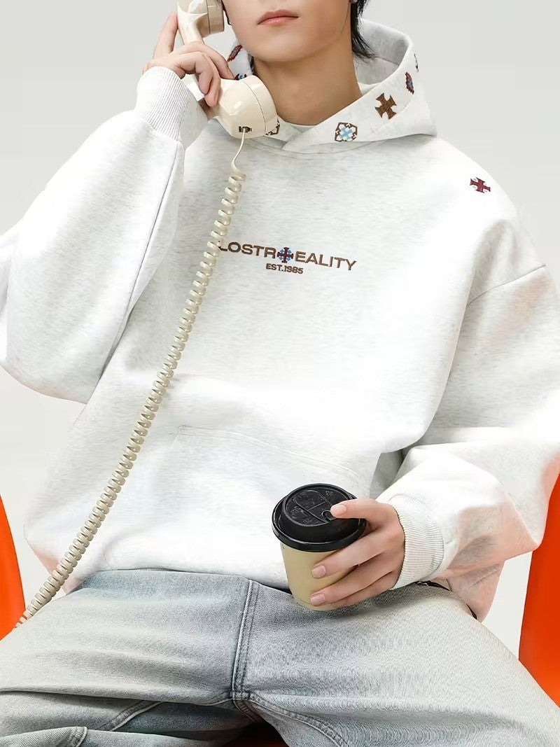 Men's Hooded Embroidered Sweater
