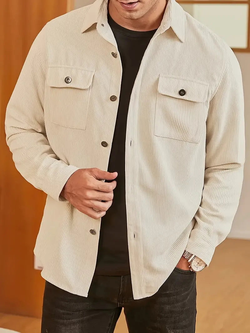 Men's Long-Sleeve Corduroy Shirt