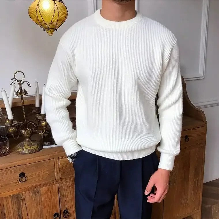 Men's Long Sleeves Ribbed Knit Sweater