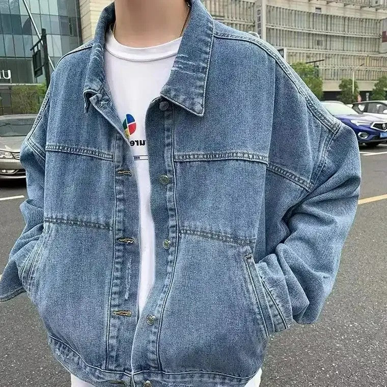Men's Oversized Button-Up Denim Jacket