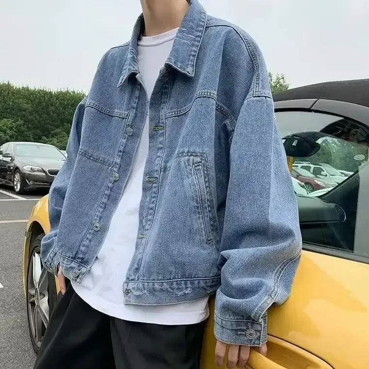 Men's Oversized Button-Up Denim Jacket