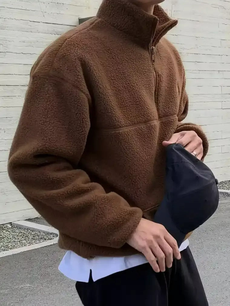 Men's Quarter-Zip Sweater with Pockets