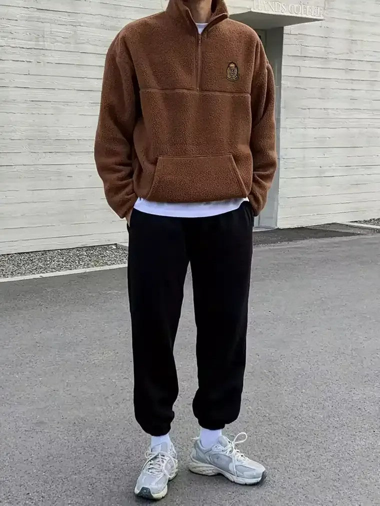 Men's Quarter-Zip Sweater with Pockets