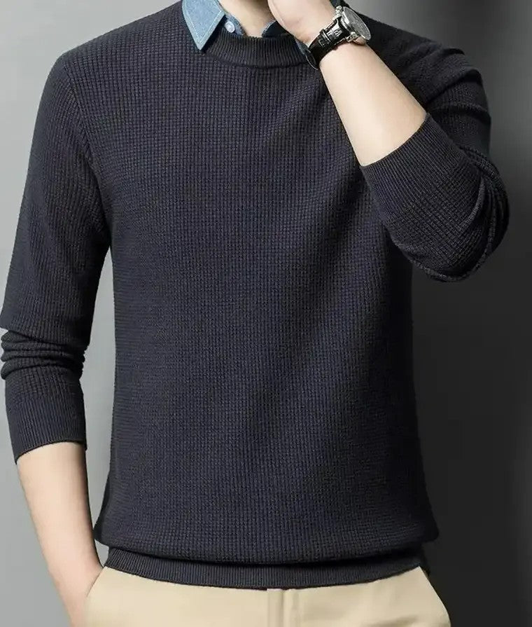 Men's Ribbed Crewneck Sweater