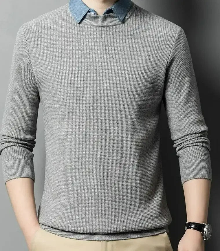 Men's Ribbed Crewneck Sweater