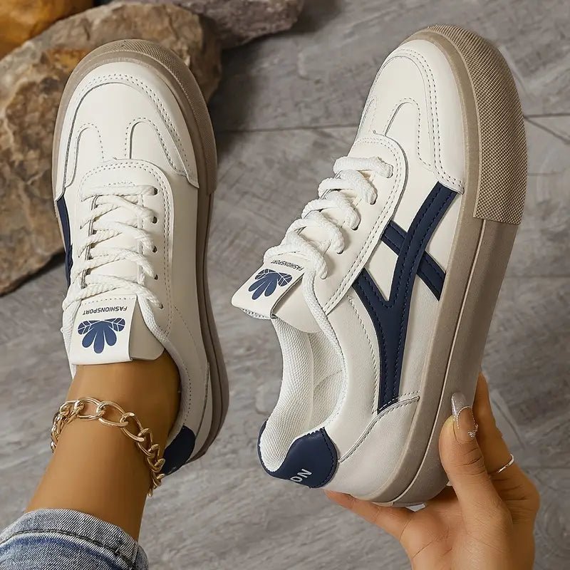 Women's All Season Platform Sneakers with Lace-up