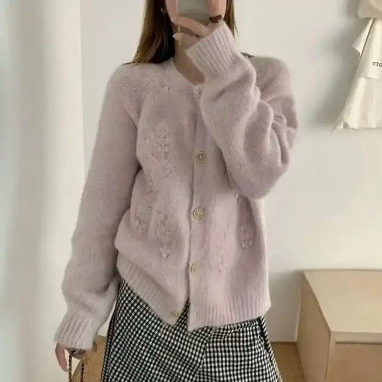 Women's Button-Front Knit Cardigan