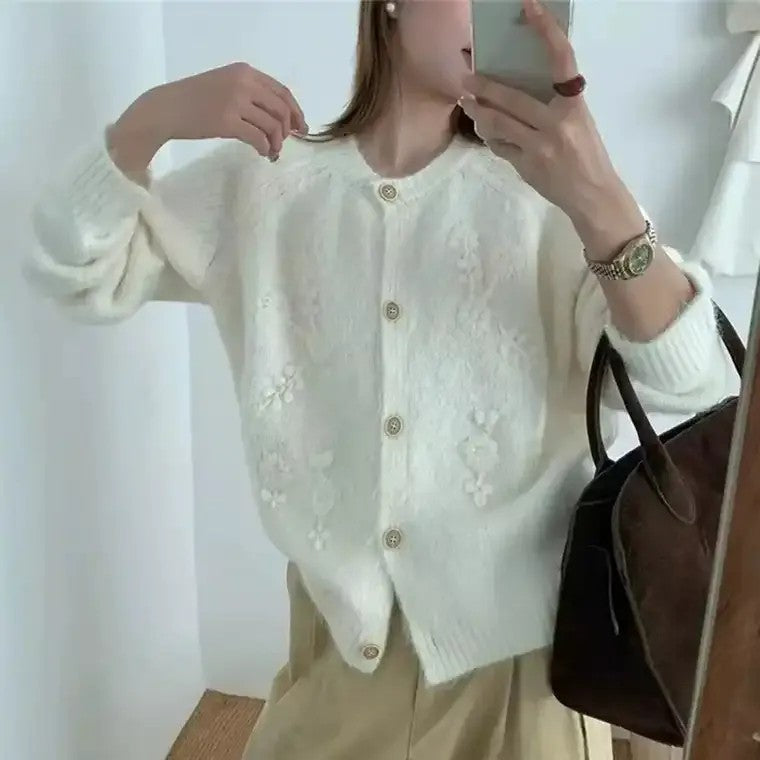 Women's Button-Front Knit Cardigan