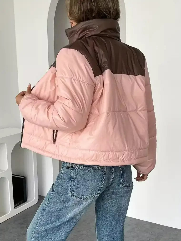 Women's Colourblock Puffer Jacket