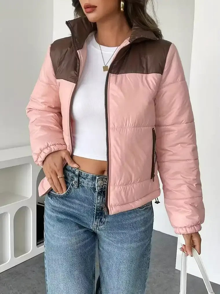 Women's Colourblock Puffer Jacket