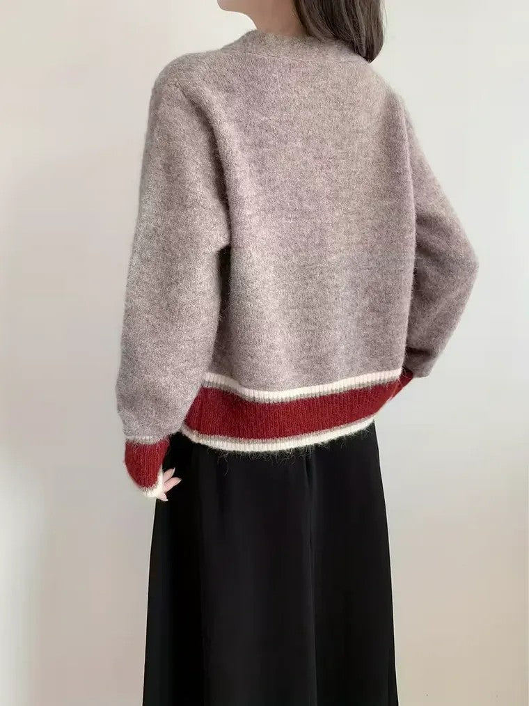 Women's Heathered V-Neck Cardigan