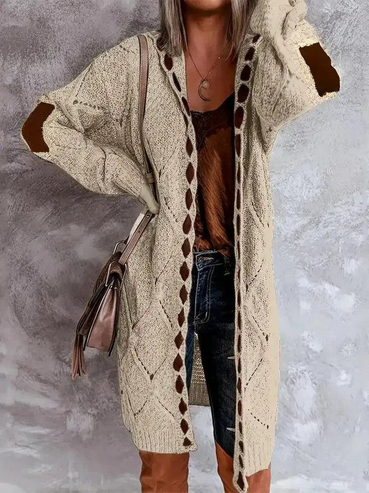 Women's Hooded Open-Front Cardigan