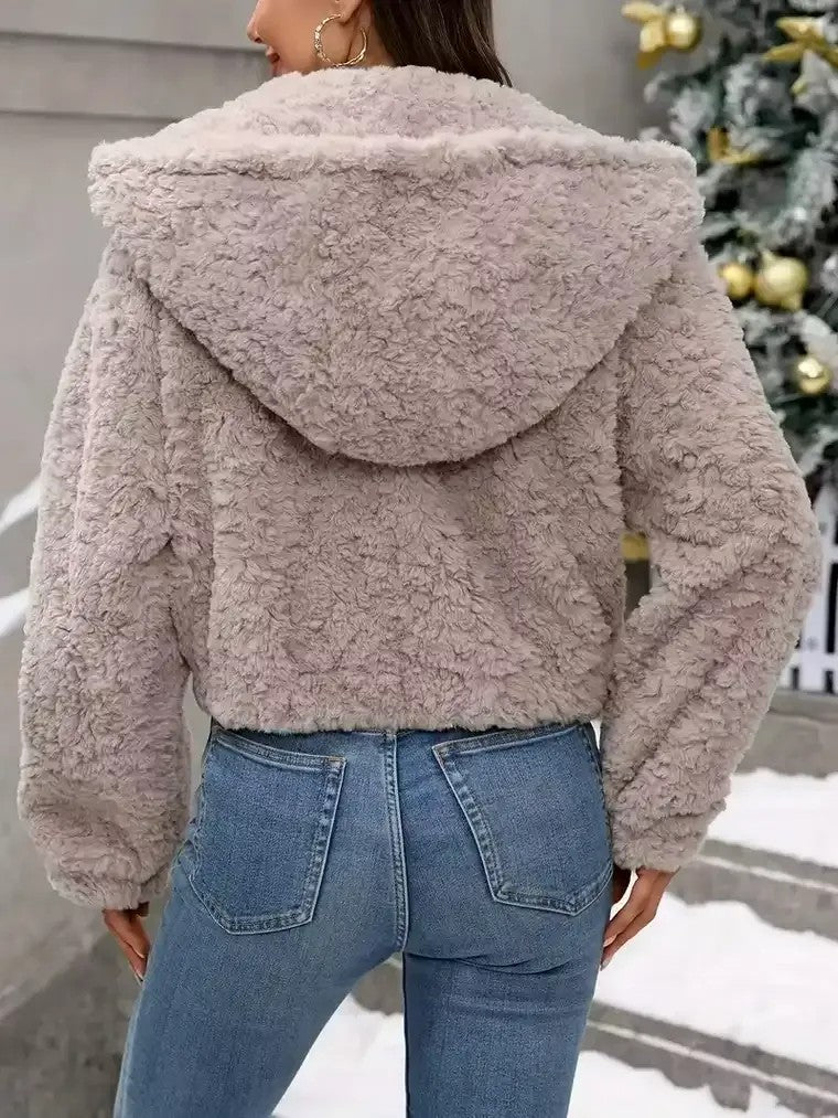 Women's Hooded Teddy Jacket