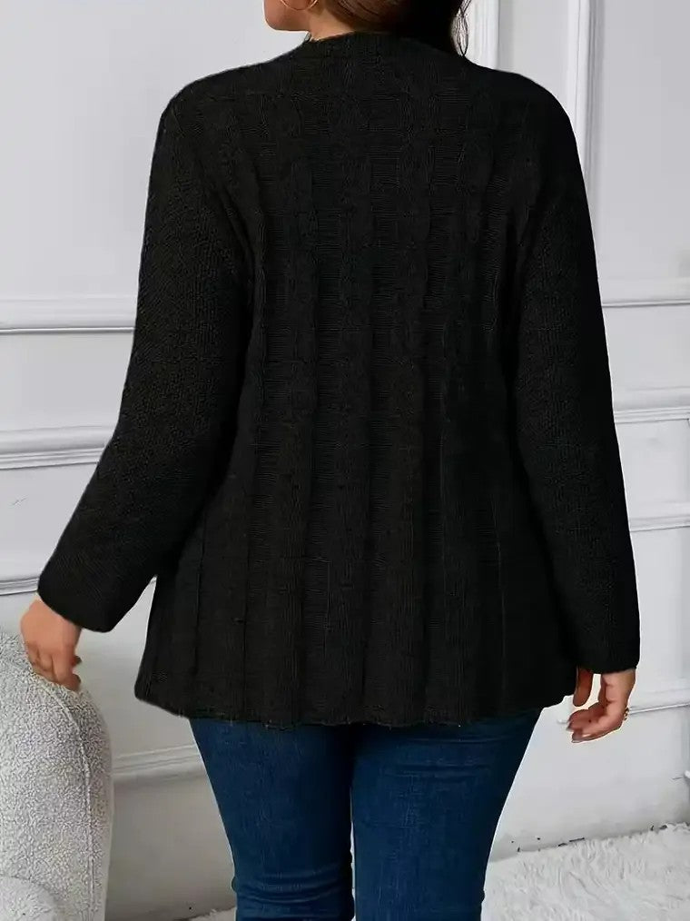 Women's Long Sleeve Cable Knit Cardigan