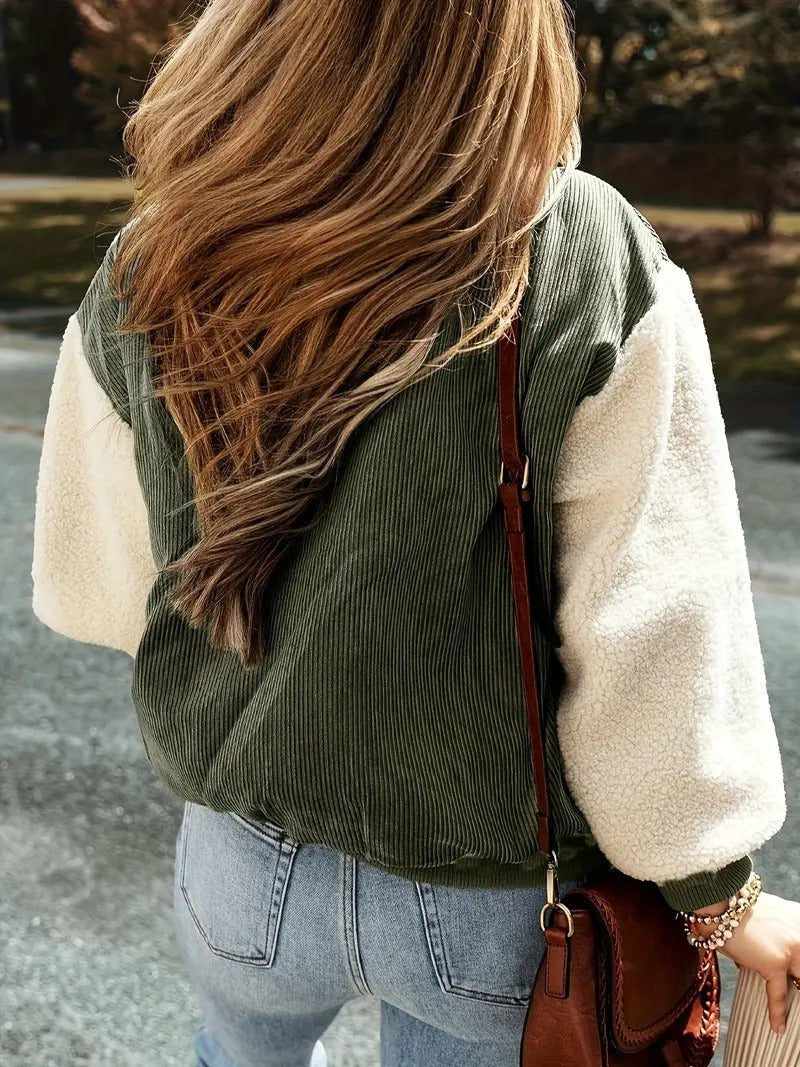 Women's Ribbed Bomber Jacket
