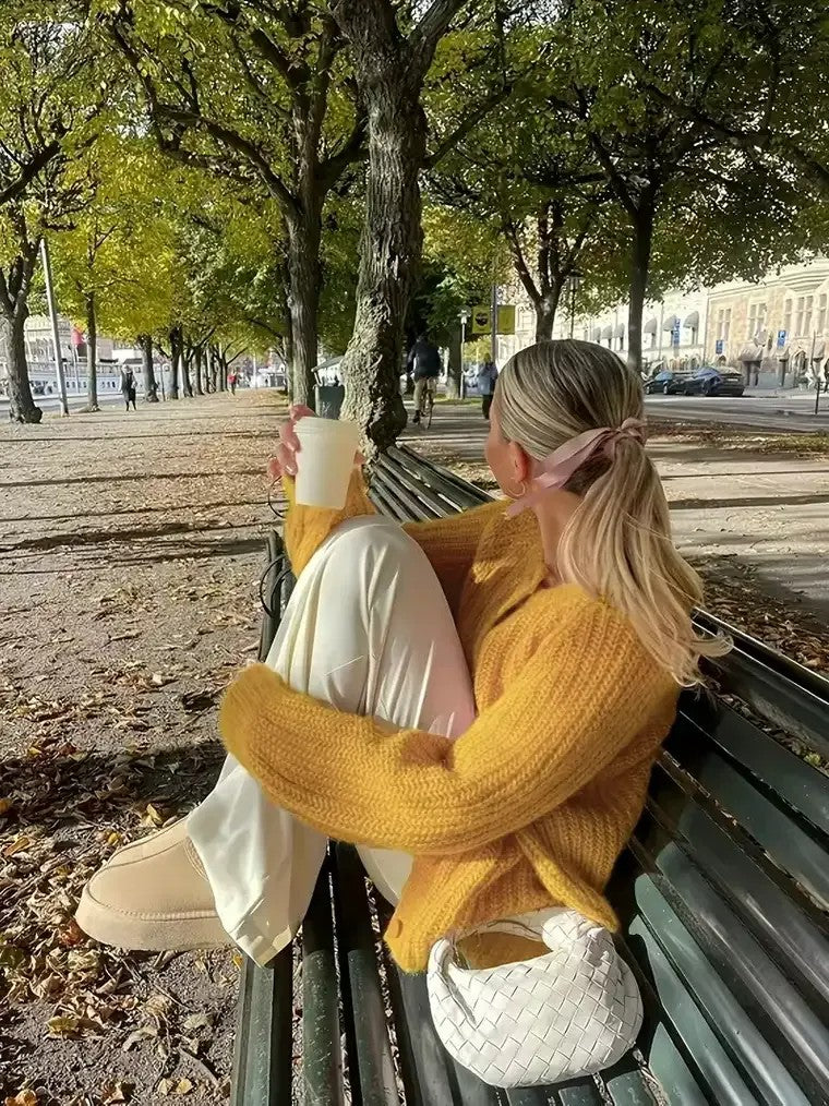 Women's Ribbed Knit Cardigan