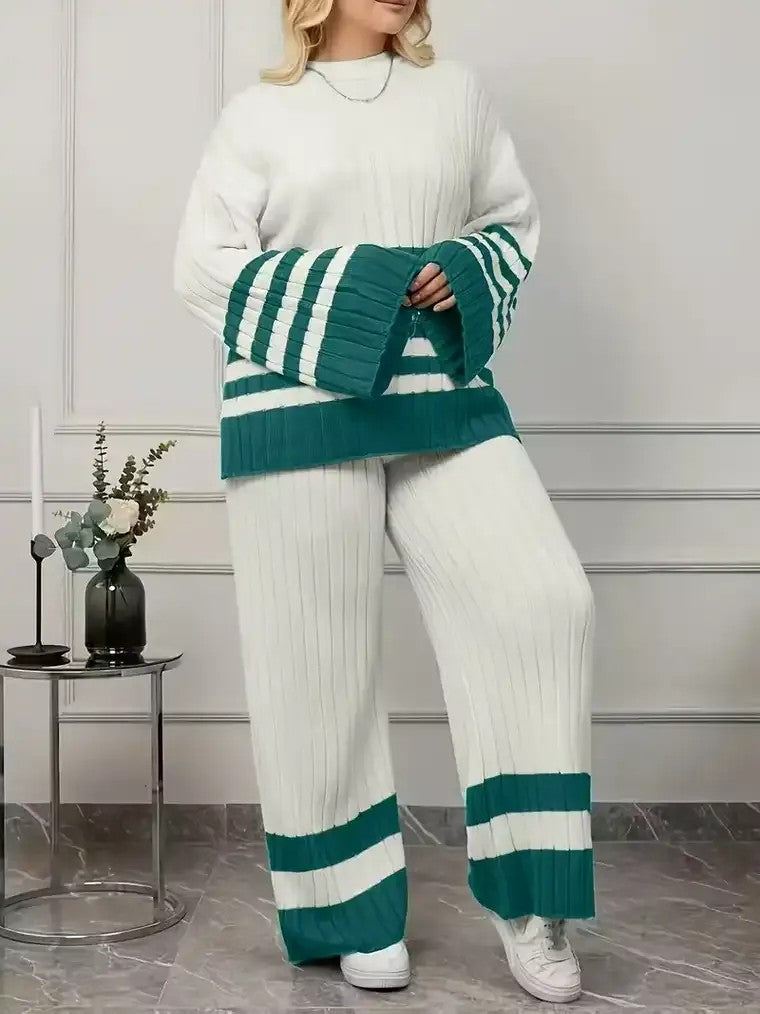 Women's Ribbed Knit Sweater Set