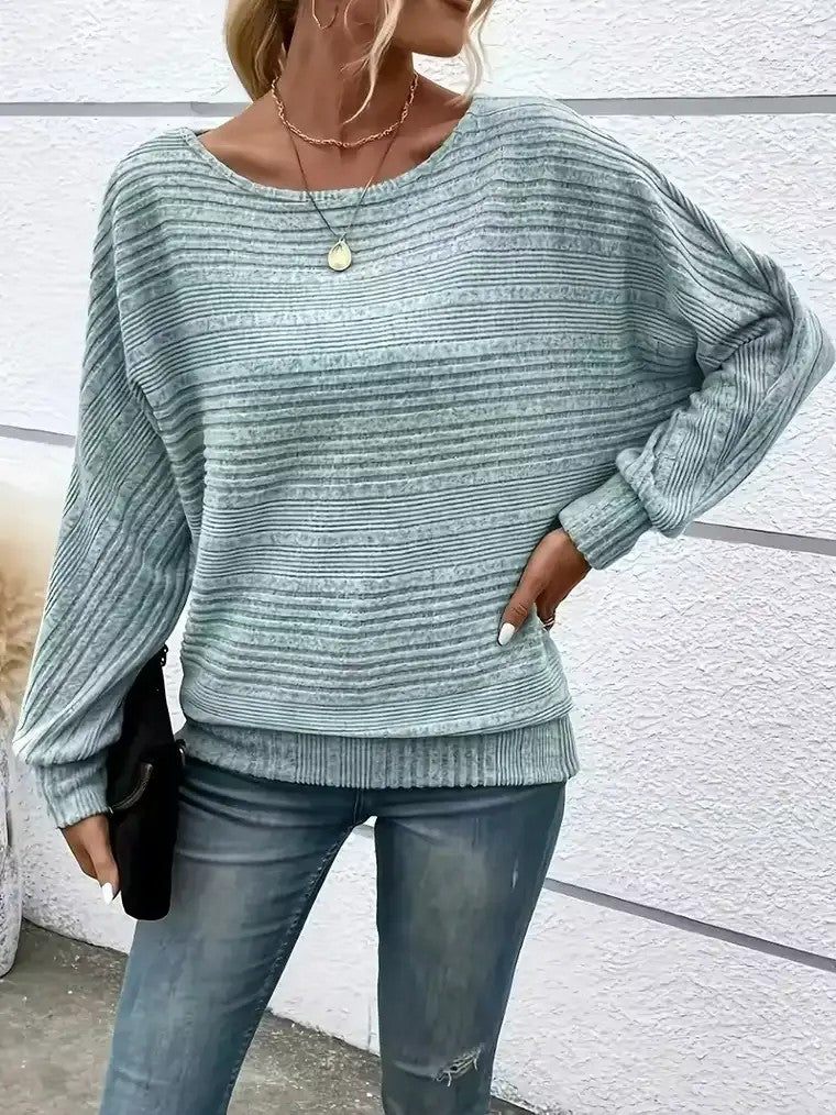 Women's Striped Crew Neck Sweater