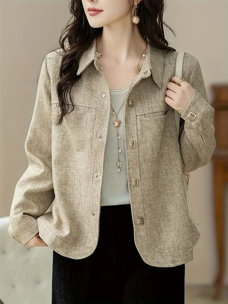 Women's Textured Button-Up Jacket