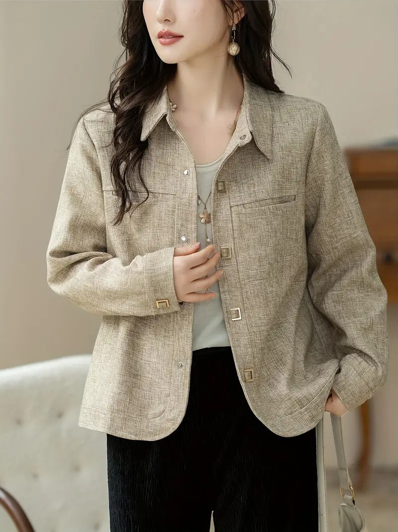 Women's Textured Button-Up Jacket