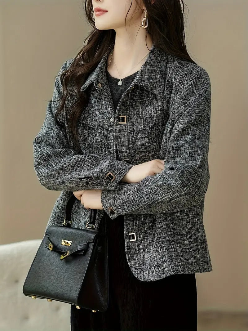 Women's Textured Button-Up Jacket