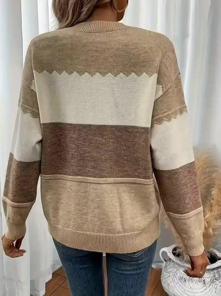 Women's Zig-Zag Colour-Block Sweater