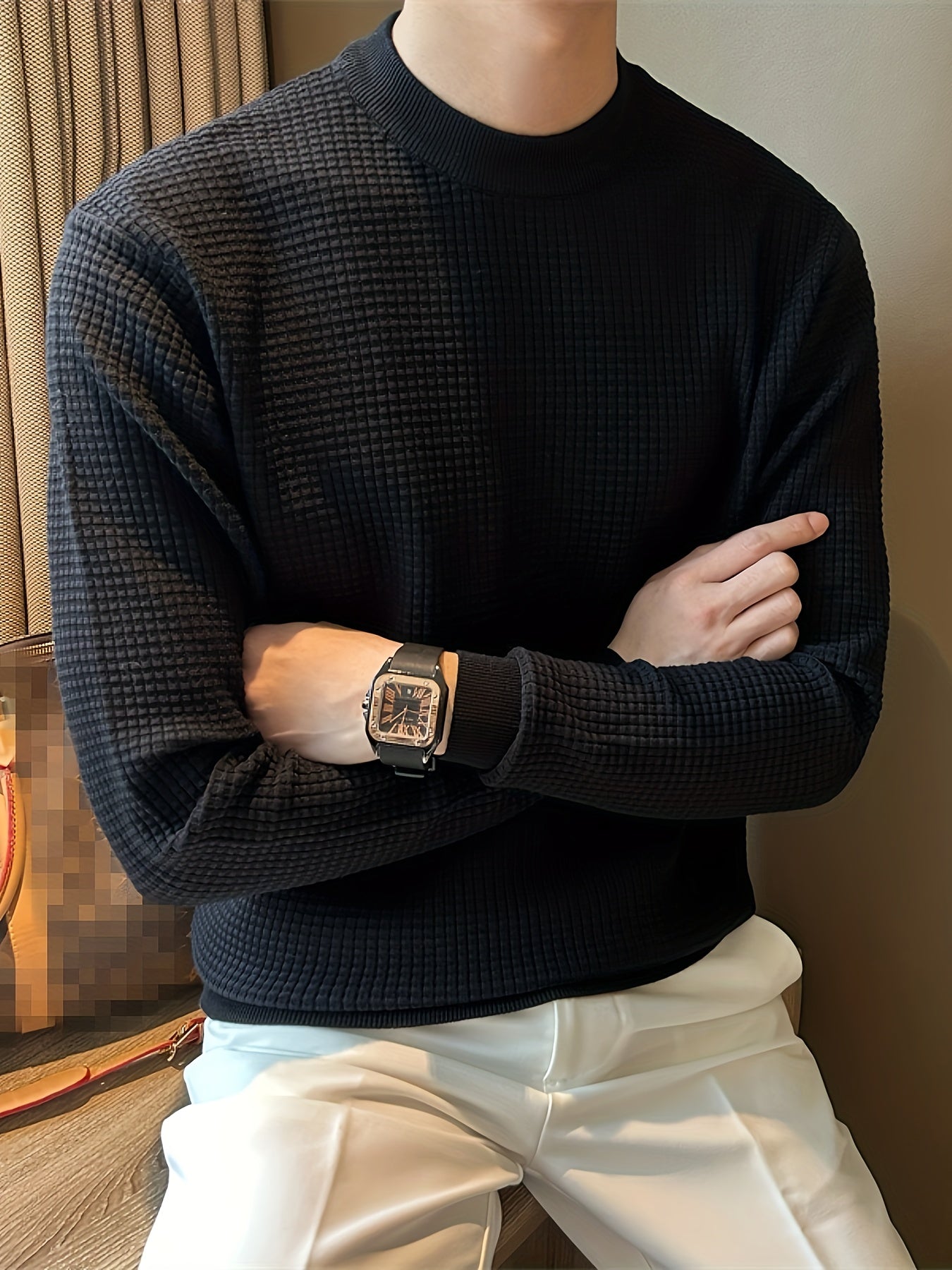 Solid Knitted Pullover