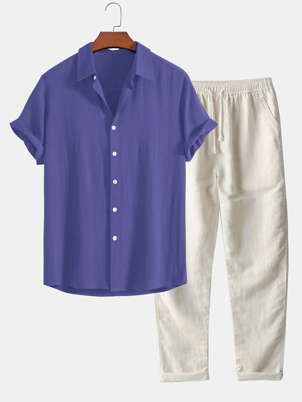 Men's Summer Two Piece Set wth Lightweight Fabric