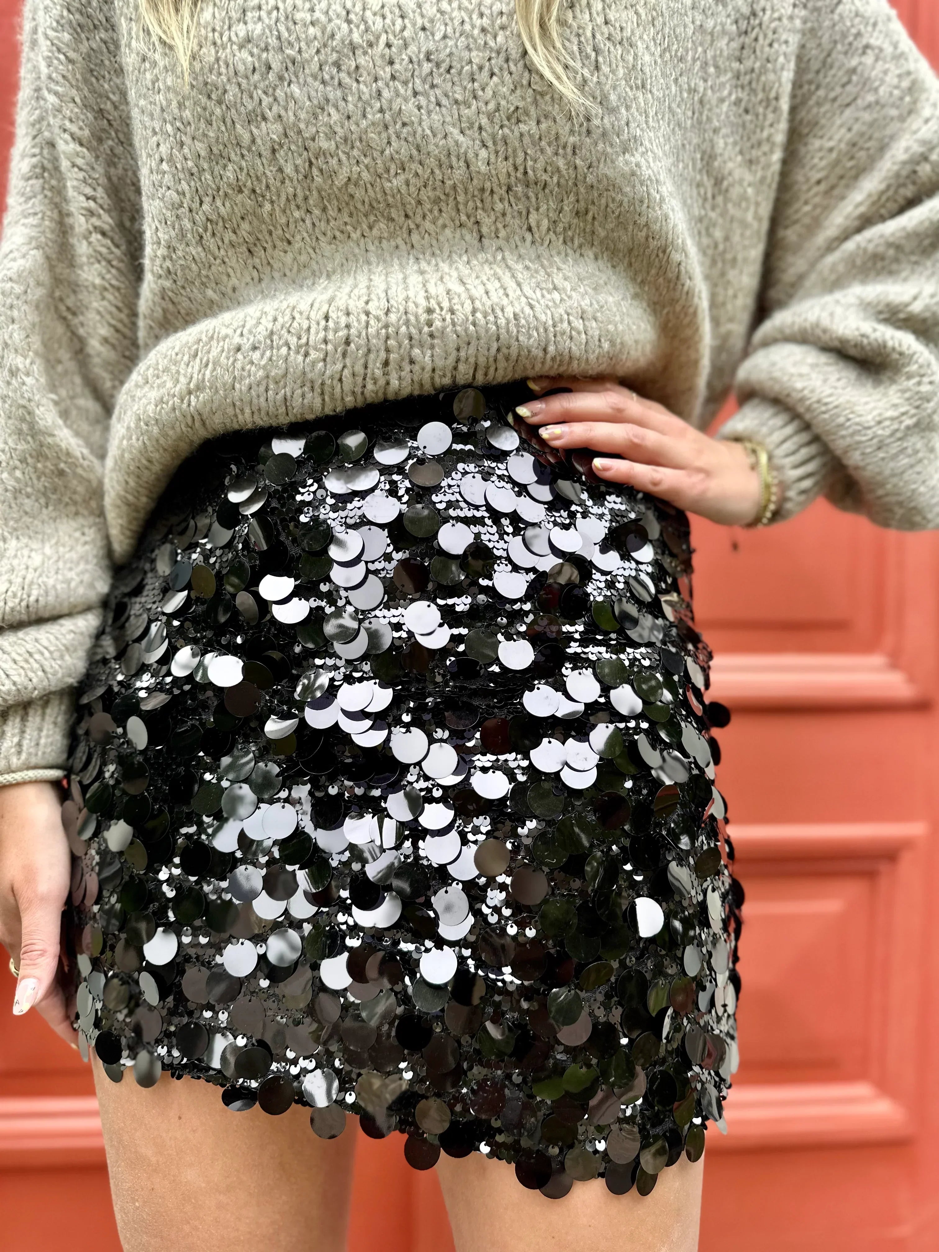Women's Summer Party Mini Skirt with Sequined
