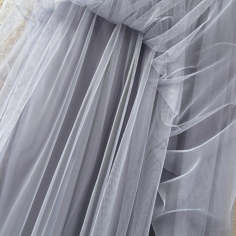 Women's Summer Long Tulle Skirt with Waistband